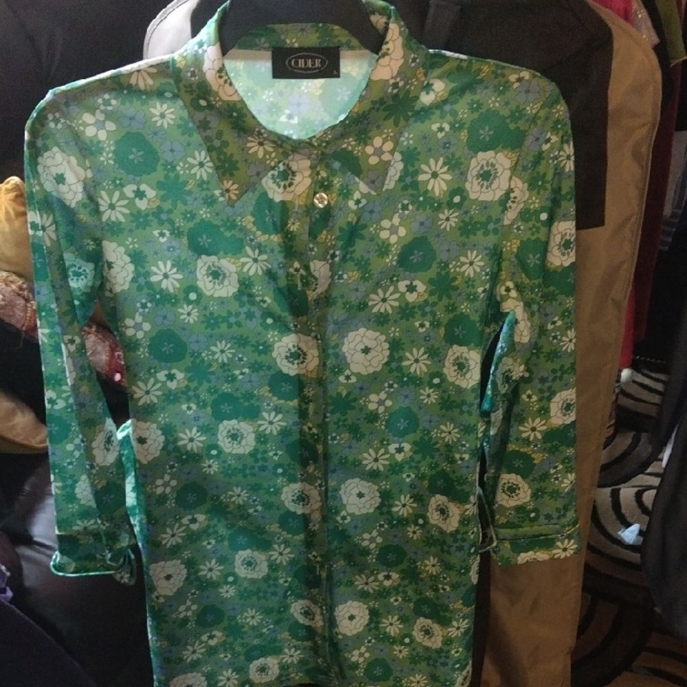 Cider Green Long Sleeve Dress